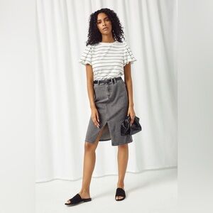 TOPSHOP MOTO Midi Denim Skirt